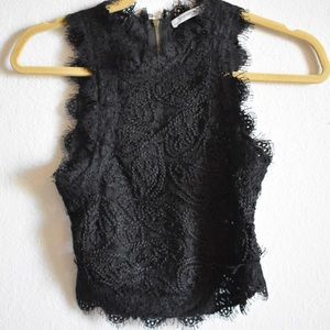 Zara Womens Black Lace Top